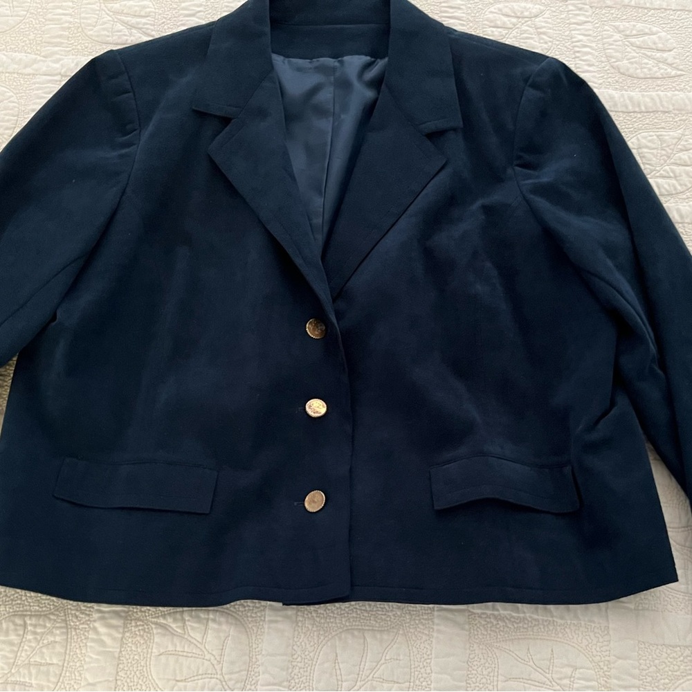 Ultra suede Blue jacket and skirt